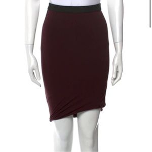 T by Alexander Wang Burgundy modal skirt xs